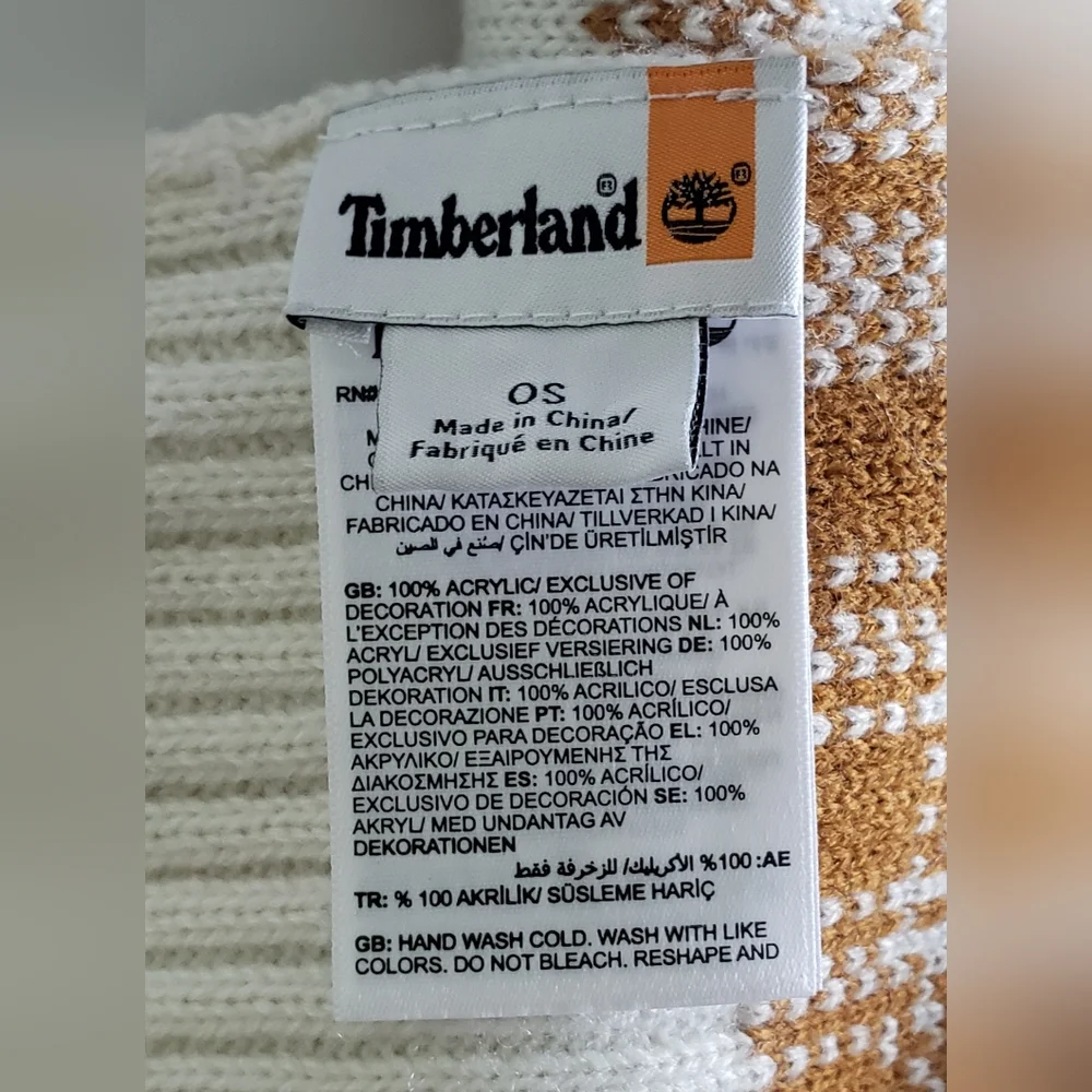 NWOT Timberland Women's Plaid Scarf in Wheat